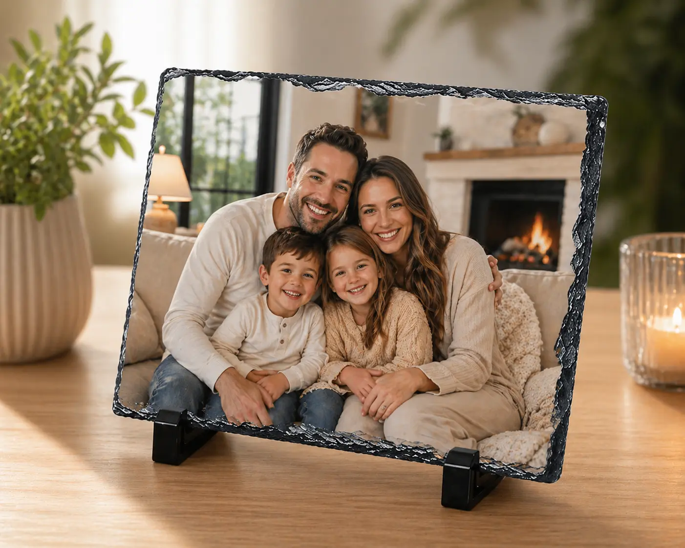 15X20 PHOTO ROCK SLATE Personalised Photo Rock Slate - 15 × 20 cm - Image 1
