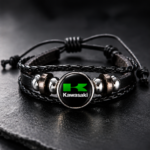 Kawasaki Leather Bracelet