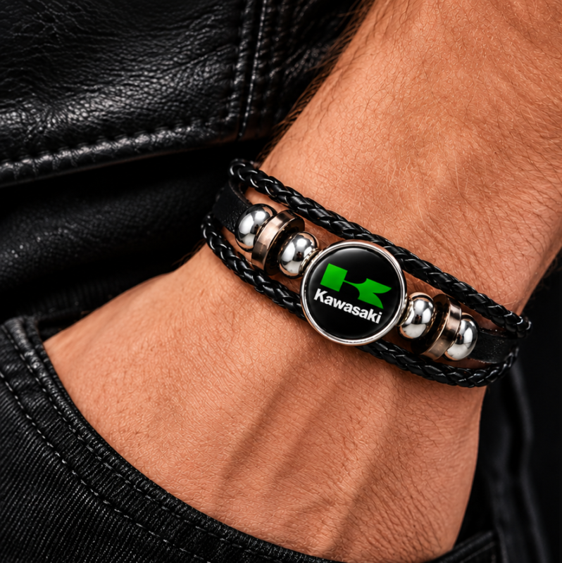 Kawasaki Leather Bracelet gallery image 1