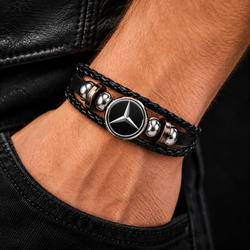 Mercedes Leather Bracelet gallery image 1