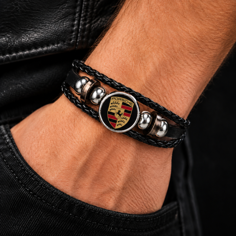 Porsche Leather Bracelet gallery image 1